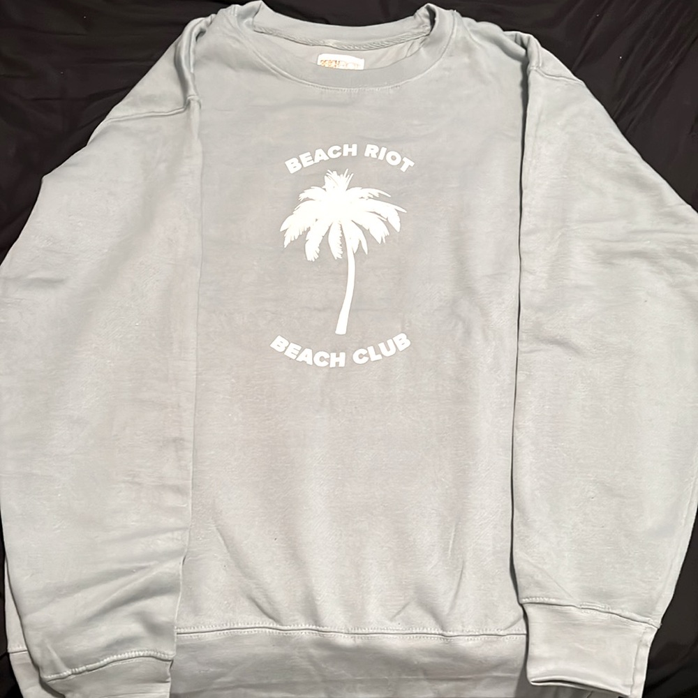 Light teal colored Beach Riot super soft crew neck  oversized sweatshirt
